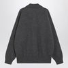 Ami Paris Grey polo-style Ami De Coeur sweater
