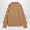 Ami Paris Camel-coloured Ami De Coeur polo sweater