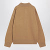 Ami Paris Camel-coloured Ami De Coeur polo sweater