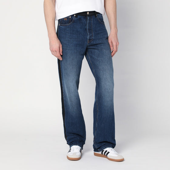 Wales Bonner Washed-out indigo blue jeans