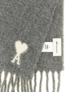 Ami Paris Adc Logo Scarf And Fringes