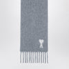 Ami Paris Grey Ami de Coeur scarf