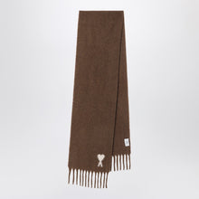  Ami Paris Hazelnut Ami de Coeur scarf