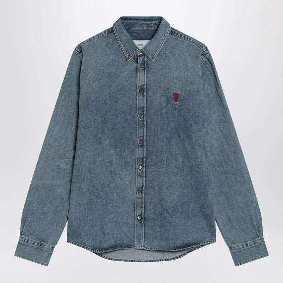 Ami Paris Ami De Coeur shirt in denim