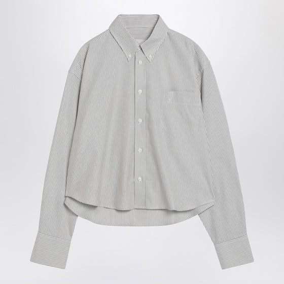 Ami Paris Striped Ami de Coeur cropped shirt