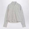 Ami Paris Striped Ami de Coeur cropped shirt