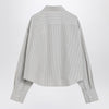 Ami Paris Striped Ami de Coeur cropped shirt