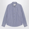 Ami Paris Ami De Coeur striped shirt in white and blue
