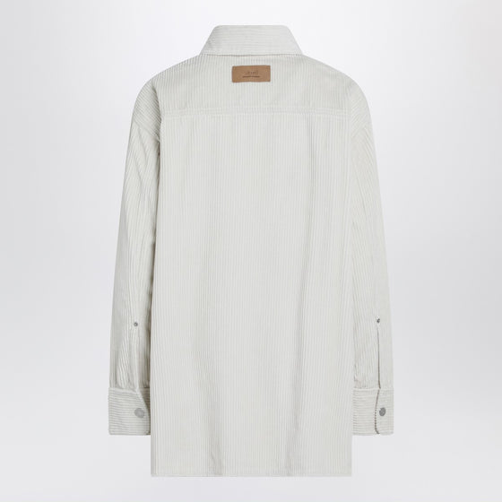 Ami Paris Ivory corduroy shirt