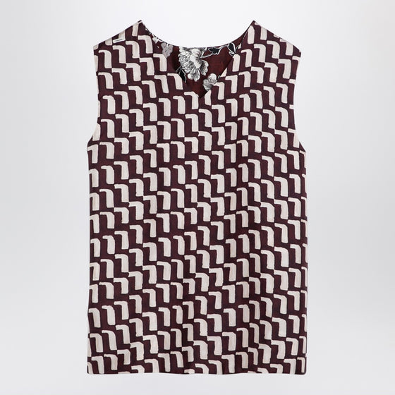 MAX MARA TIMELESS Reversible patterned silk camisole top