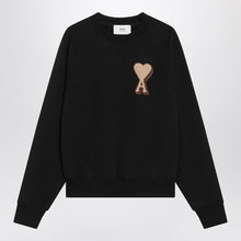  Ami Paris Black Ami De Coeur crew neck jumper