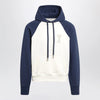 Ami Paris Ami De Coeur hoodie in cream/blue
