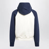 Ami Paris Ami De Coeur hoodie in cream/blue