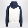 Ami Paris Ami De Coeur hoodie in cream/blue