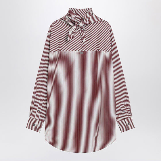 Ami Paris Cherry-coloured striped bandana shirt