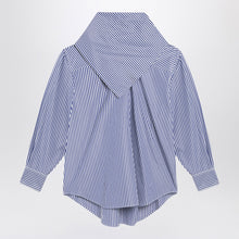  Ami Paris Blue striped poplin shirt with scarf