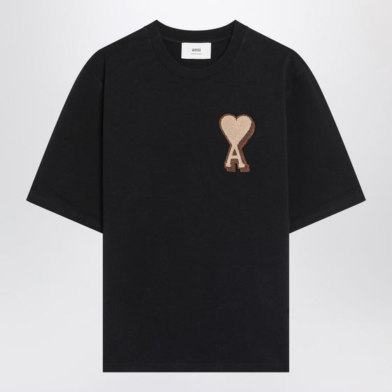 Ami Paris Black Ami De Coeur T-shirt