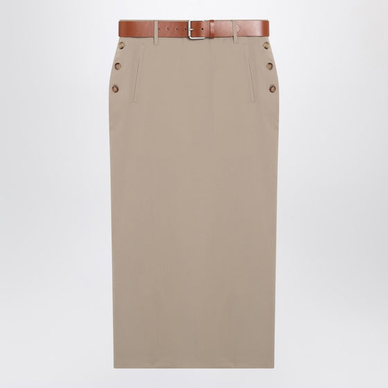 Moschino Jupe with beige wool skirt
