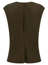 Vince Green Crêpe-back Satin Top