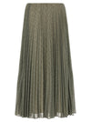 Vince Green Houndstooth Pleated Skirt
