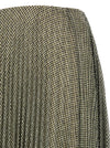 Vince Green Houndstooth Pleated Skirt