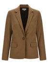 Vince Brown Wool Single-breasted Blazer