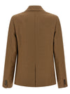 Vince Brown Wool Single-breasted Blazer