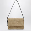 Manebí Raffia and leather shoulder bag