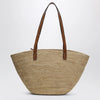 Manebí Raffia and leather shoulder bag