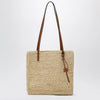 Manebí Beige raffia tote bag