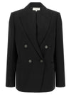 Vince Double-breasted Black Crêpe Blazer
