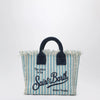 MC2 Saint Barth Colette striped white/light blue bag