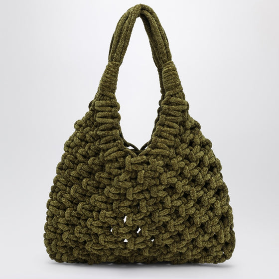 Hibourama Vannifique Big Bag in Khaki Velvet