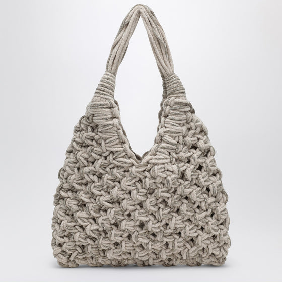 Hibourama Vannifique Crystal Bag in Ivory Velvet