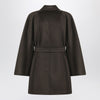 Max Mara Moss green short wrap coat