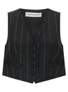 Federica Bonifaci Pinstriped Crop Vest