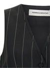 Federica Bonifaci Pinstriped Crop Vest