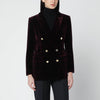 VItoVI Bordeaux velvet double-breasted jacket