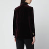 VItoVI Bordeaux velvet double-breasted jacket