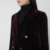 VItoVI Bordeaux velvet double-breasted jacket