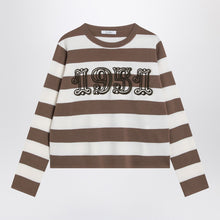  Max Mara Striped wool sweater with embroidery