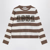 Max Mara Striped wool sweater with embroidery