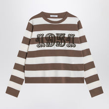  Max Mara Striped wool sweater with embroidery