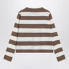 Max Mara Striped wool sweater with embroidery