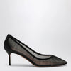 Aquazzura Voile black pumps in satin and mesh