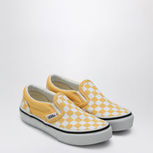  VANS White/yellow slip-on sneaker with Check pattern