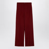 Loulou Studio Burgundy wool palazzo trousers