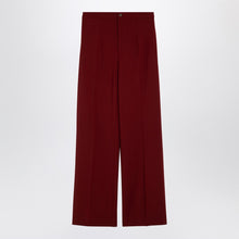 LouLou De Saison Burgundy wool palazzo trousers