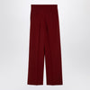 LouLou De Saison Burgundy wool palazzo trousers