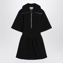  GANNI Black mini dress in crêpe